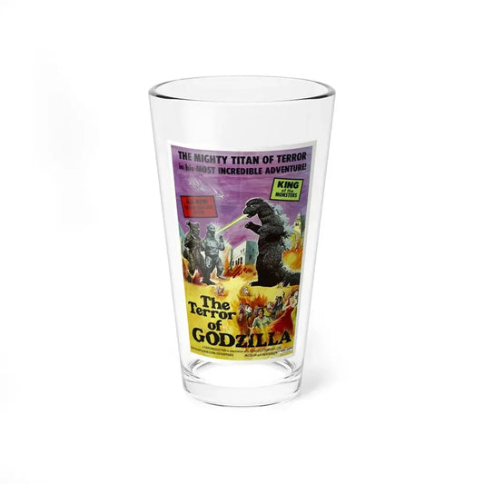 THE TERROR OF GODZILLA 1975 Movie Poster - Pint Glass 16oz 16oz - Go Mug Yourself