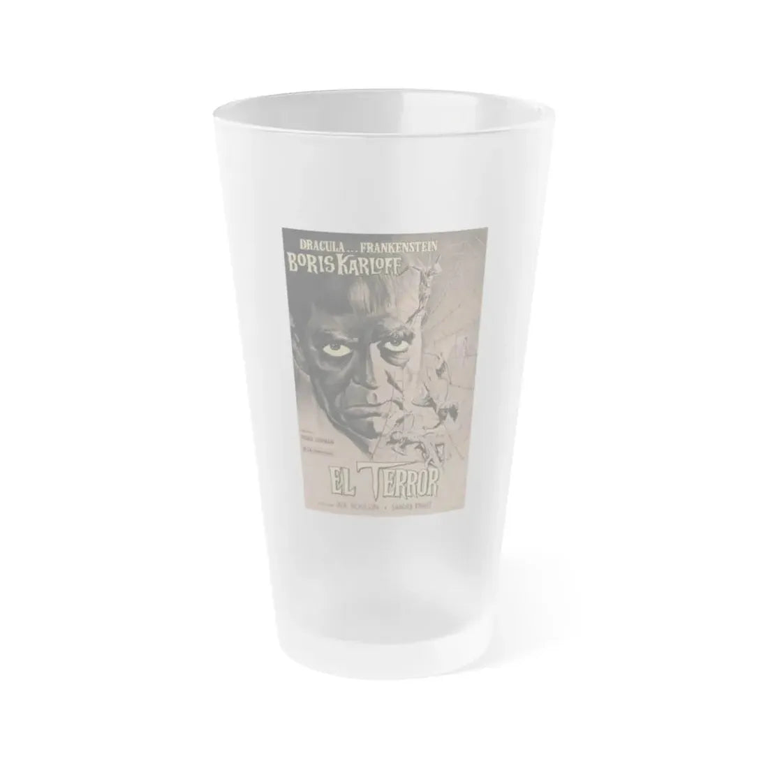 THE TERROR (SPANISH) 1963 Movie Poster - Frosted Pint Glass 16oz 16oz Frosted - Go Mug Yourself
