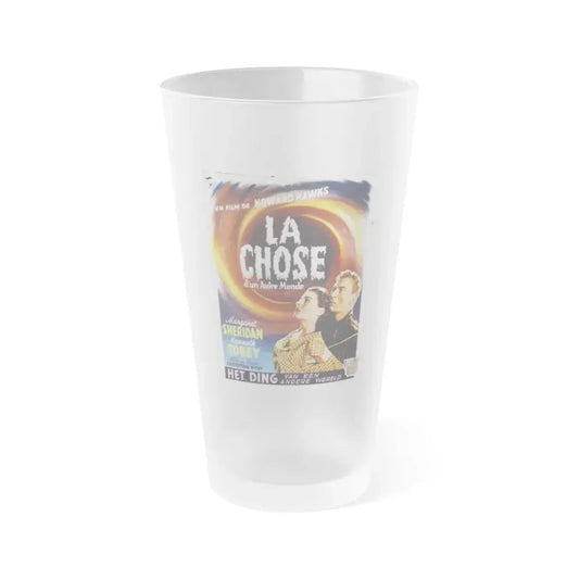THE THING (FROM ANOTHER WORLD) (BELGIAN) 1951 Movie Poster - Frosted Pint Glass 16oz 16oz Frosted - Go Mug Yourself