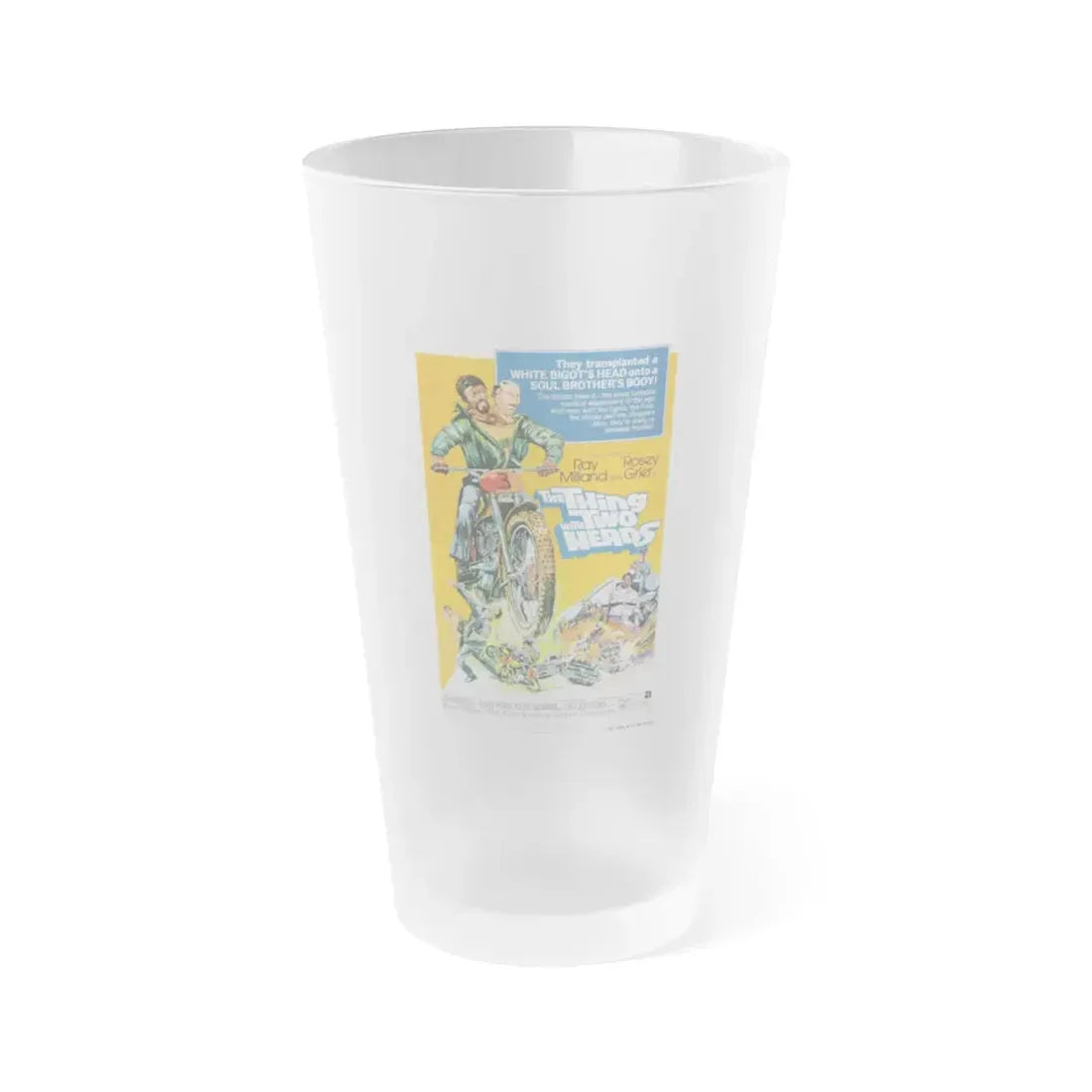 THE THING WITH TWO HEADS 1972 Movie Poster - Frosted Pint Glass 16oz 16oz Frosted - Go Mug Yourself