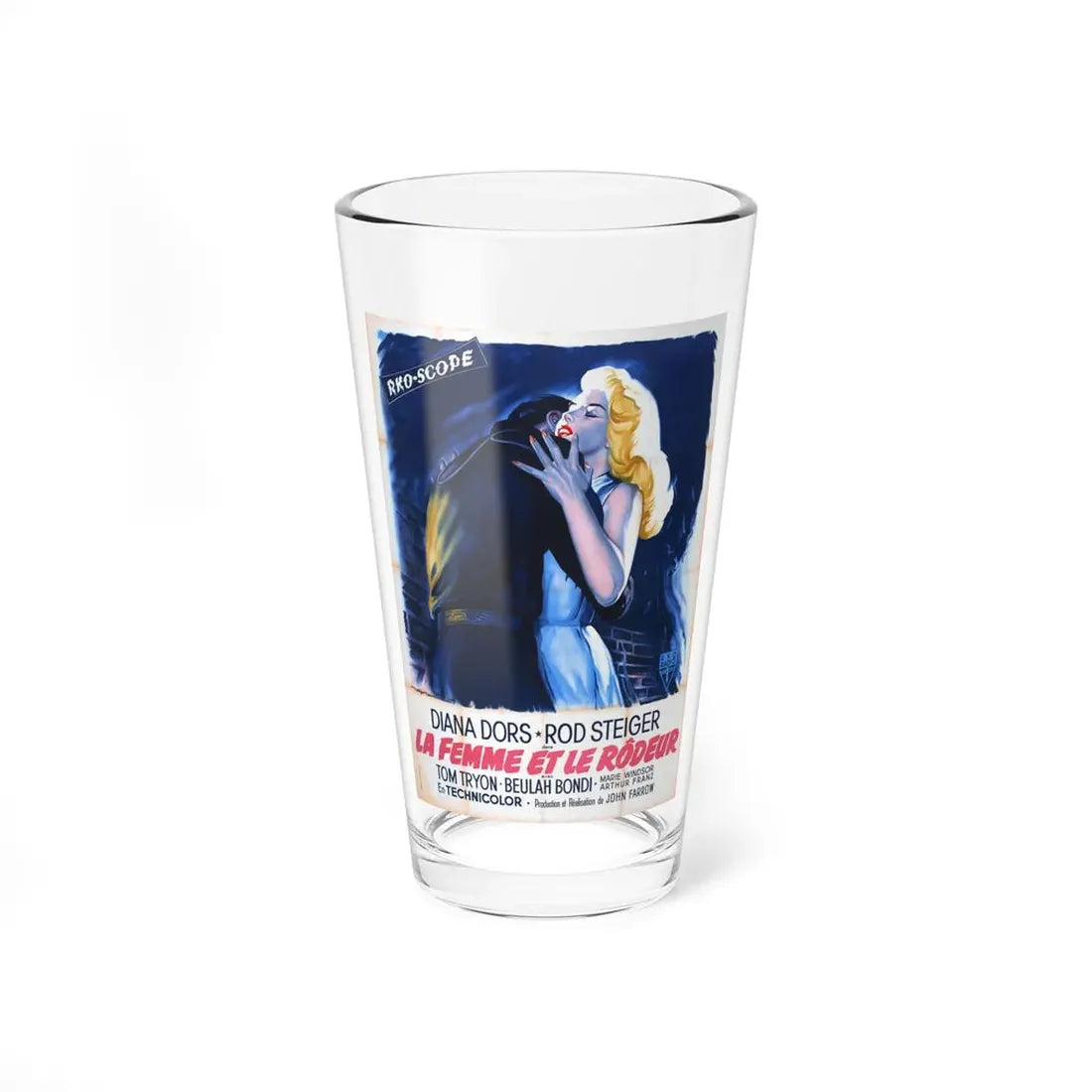 THE UNHOLY WIFE (FRENCH) 1957 Movie Poster - Pint Glass 16oz 16oz - Go Mug Yourself