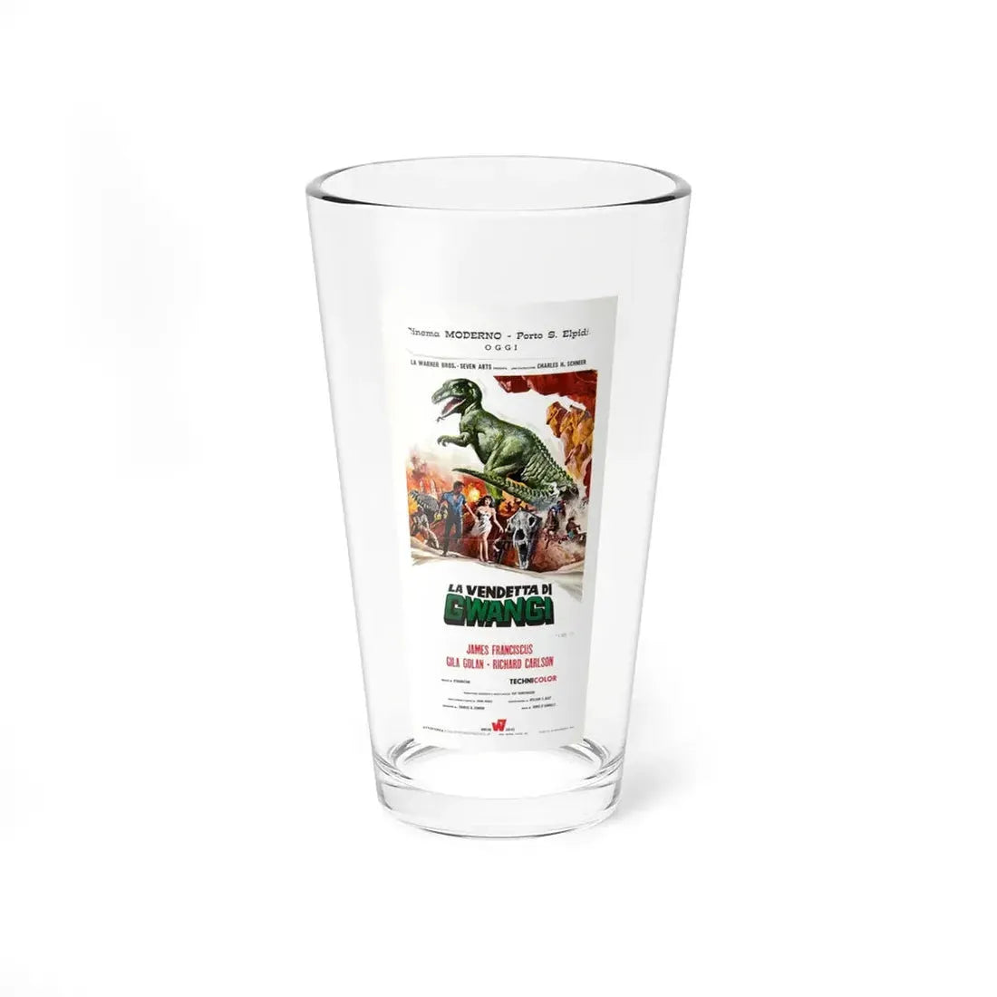 THE VALLEY OF GWANGI (ITALIAN) 1969 Movie Poster - Pint Glass 16oz 16oz - Go Mug Yourself