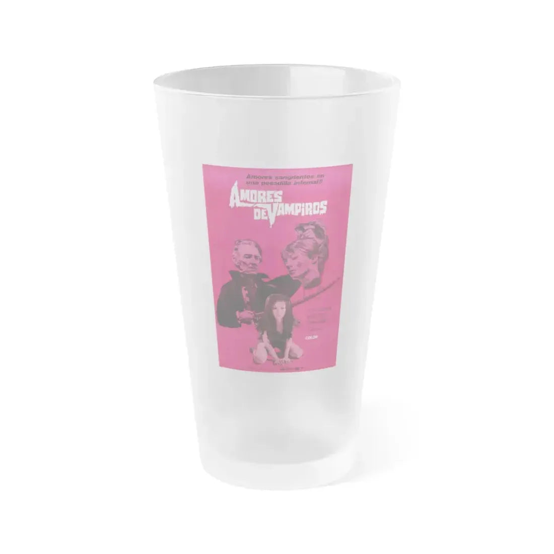 THE VAMPIRE LOVERS (SPANISH) 1970 Movie Poster - Frosted Pint Glass 16oz 16oz Frosted - Go Mug Yourself