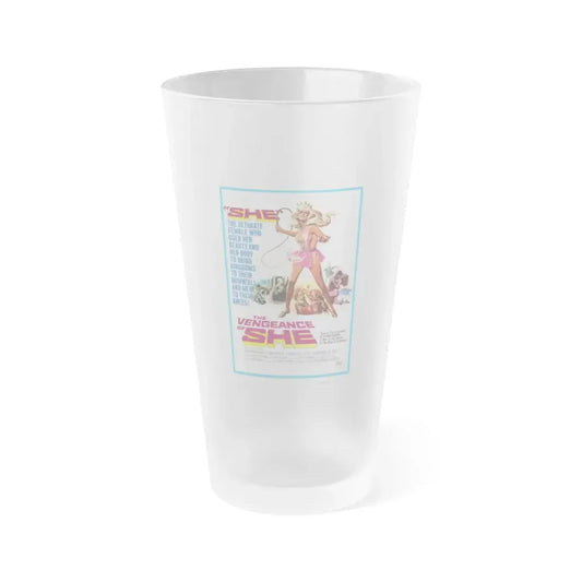 THE VENGEANCE OF SHE 1968 Movie Poster - Frosted Pint Glass 16oz 16oz Frosted - Go Mug Yourself
