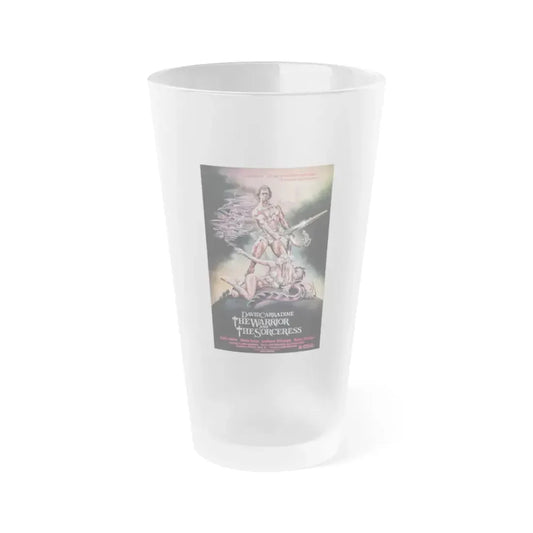 THE WARRIOR AND THE SORCERESS 1984 Movie Poster - Frosted Pint Glass 16oz 16oz Frosted - Go Mug Yourself
