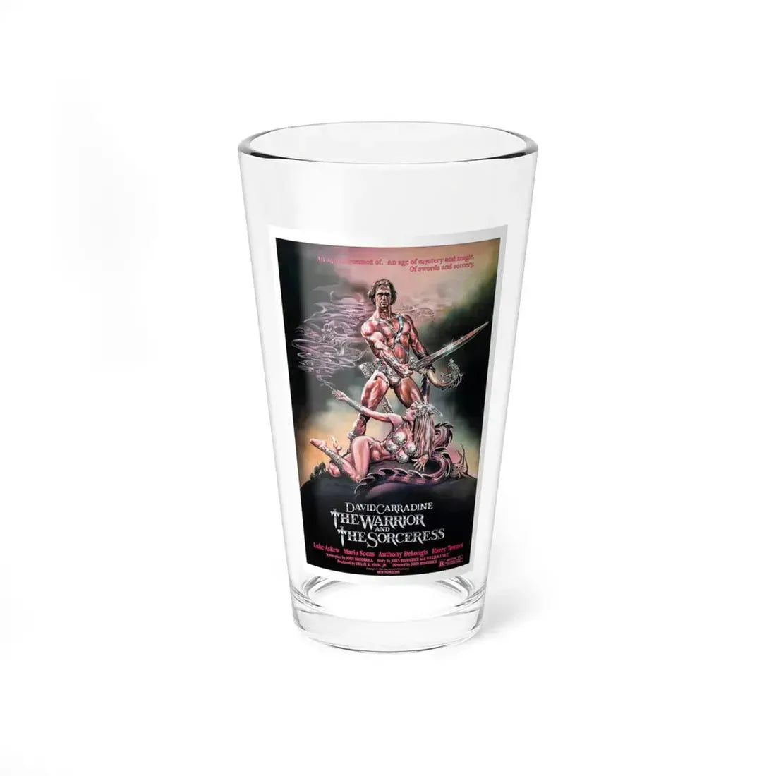 THE WARRIOR AND THE SORCERESS 1984 Movie Poster - Pint Glass 16oz 16oz - Go Mug Yourself