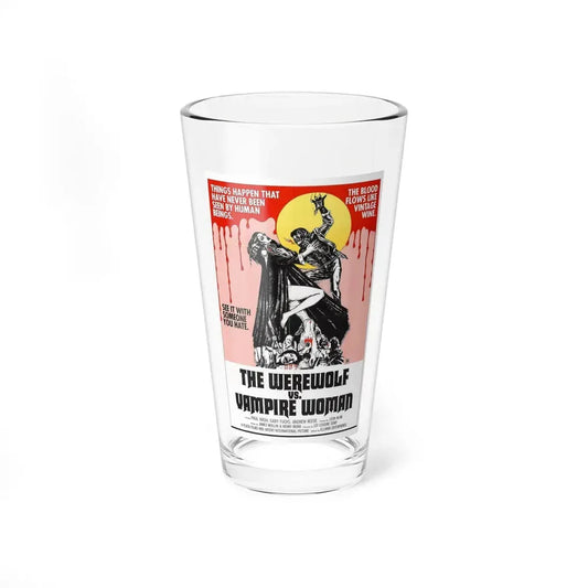 THE WEREWOLF VS THE VAMPIRE WOMAN 1971 Movie Poster - Pint Glass 16oz 16oz - Go Mug Yourself
