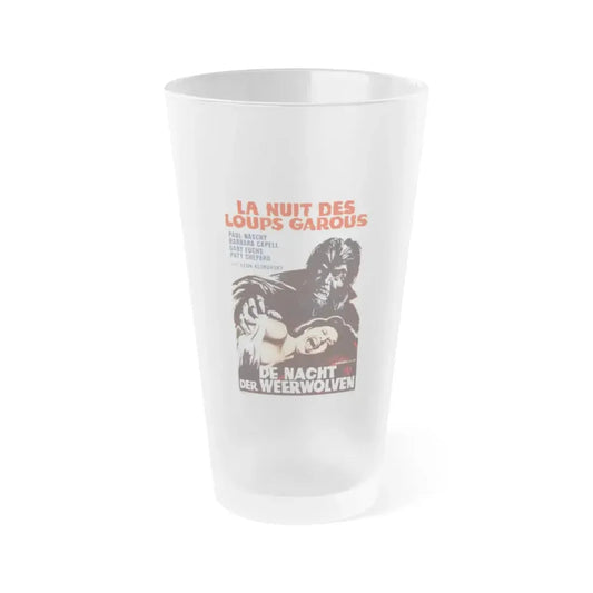 THE WEREWOLF VS THE VAMPIRE WOMAN (BELGIAN) 1971 Movie Poster - Frosted Pint Glass 16oz 16oz Frosted - Go Mug Yourself