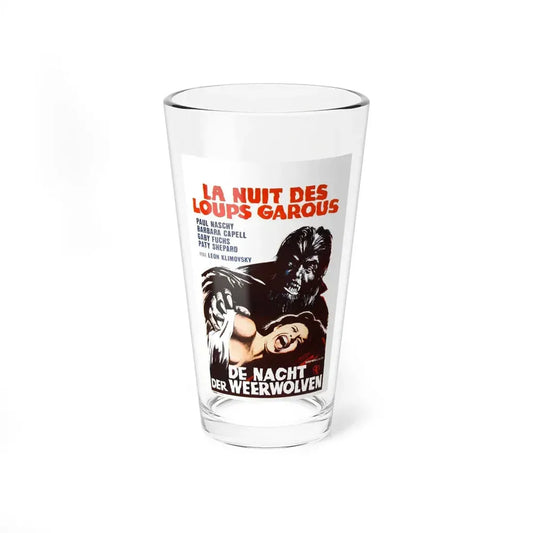 THE WEREWOLF VS THE VAMPIRE WOMAN (BELGIAN) 1971 Movie Poster - Pint Glass 16oz 16oz - Go Mug Yourself