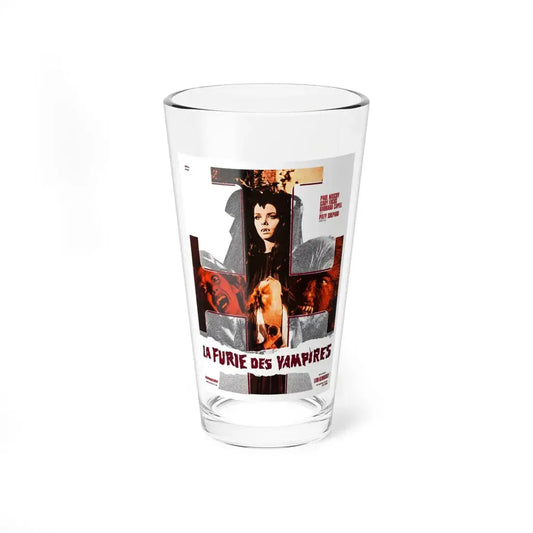 THE WEREWOLF VS THE VAMPIRE WOMEN (FRENCH) 1971 Movie Poster - Pint Glass 16oz 16oz - Go Mug Yourself