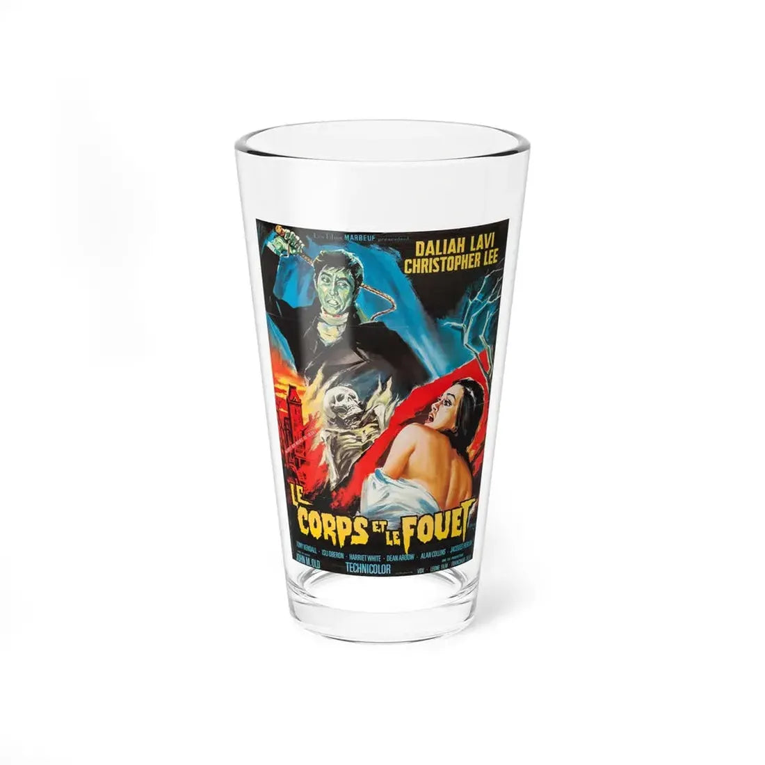 THE WHIP AND THE BODY (FRENCH) 1963 Movie Poster - Pint Glass 16oz 16oz - Go Mug Yourself