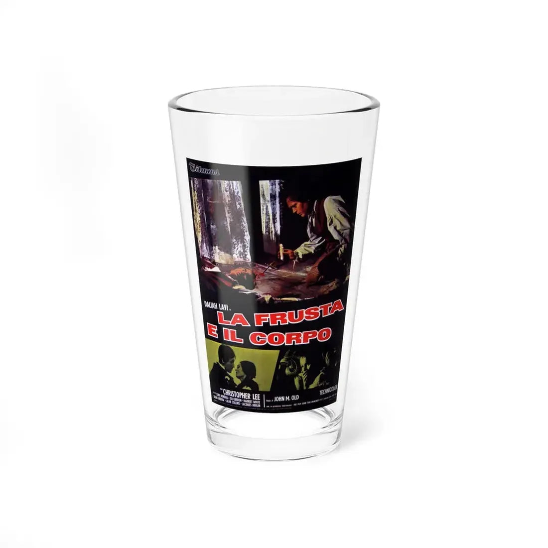 THE WHIP AND THE BODY (ITALIAN) 1963 Movie Poster - Pint Glass 16oz 16oz - Go Mug Yourself