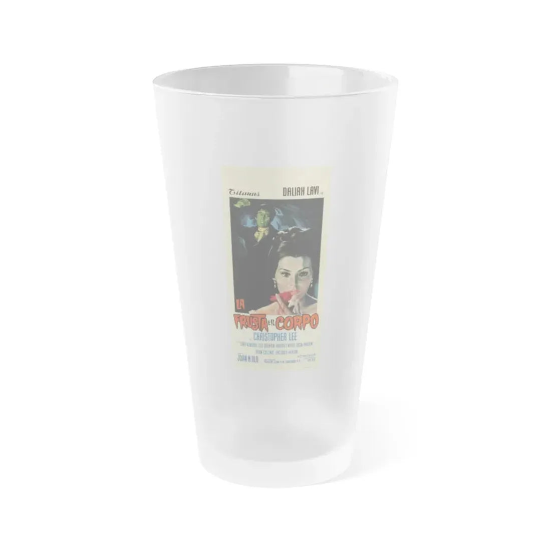 THE WHIP AND THE BODY (ITALIAN) 2 1963 Movie Poster - Frosted Pint Glass 16oz 16oz Frosted - Go Mug Yourself