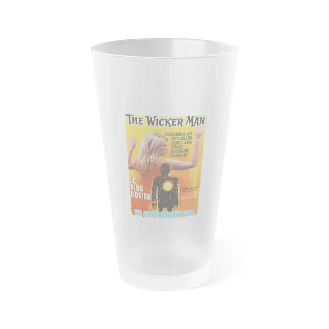 THE WICKER MAN (BELGIAN) 1973 Movie Poster - Frosted Pint Glass 16oz 16oz Frosted - Go Mug Yourself