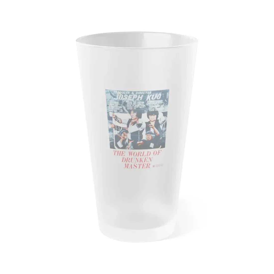 THE WORLD OF DRUNKEN MASTER 1979 Movie Poster - Frosted Pint Glass 16oz 16oz Frosted - Go Mug Yourself