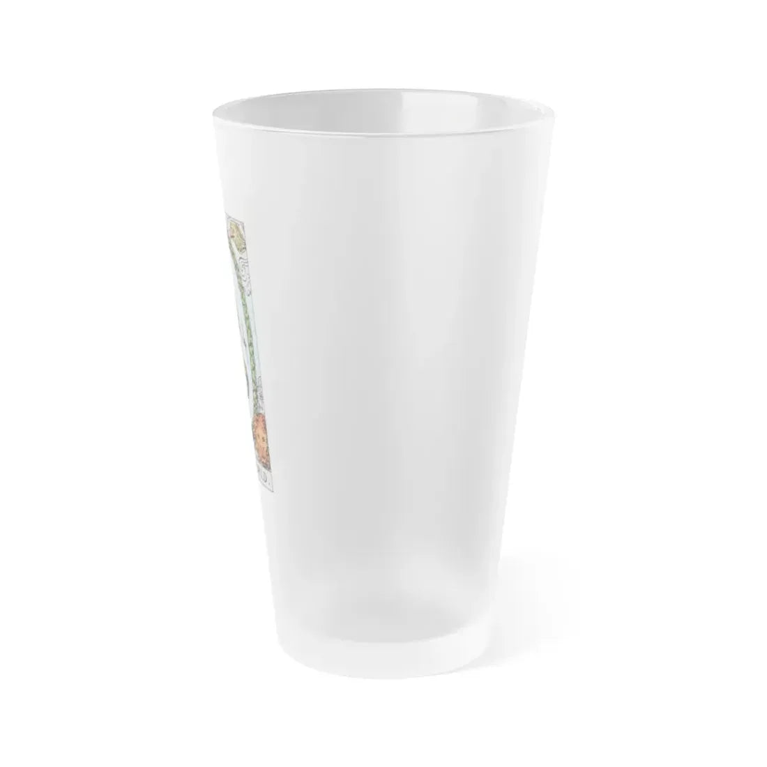 The World (Tarot Card) Frosted Pint Glass 16oz - Go Mug Yourself