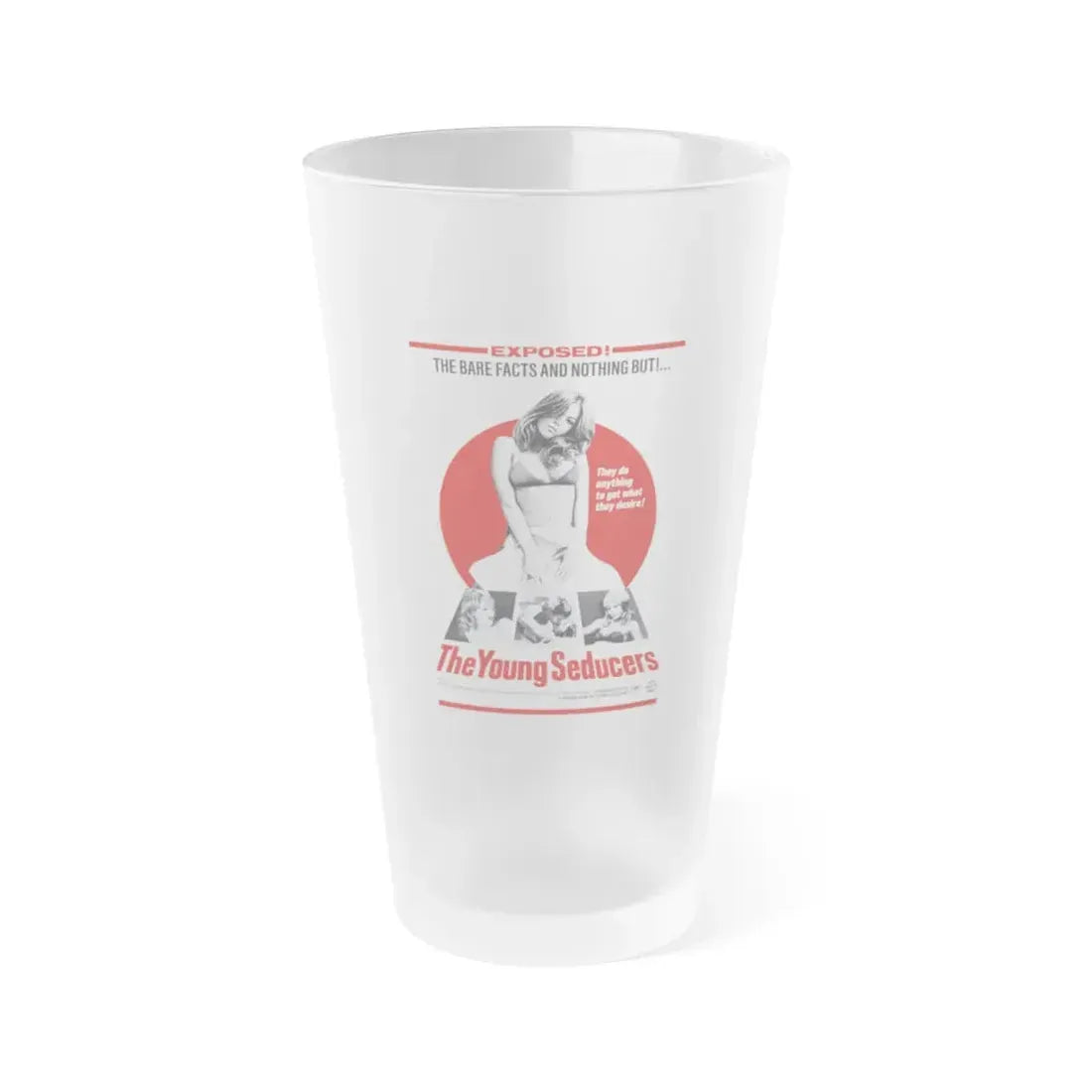 THE YOUNG SEDUCERS (SWINGIN STEWARDESSES) 1971 Movie Poster - Frosted Pint Glass 16oz 16oz Frosted - Go Mug Yourself