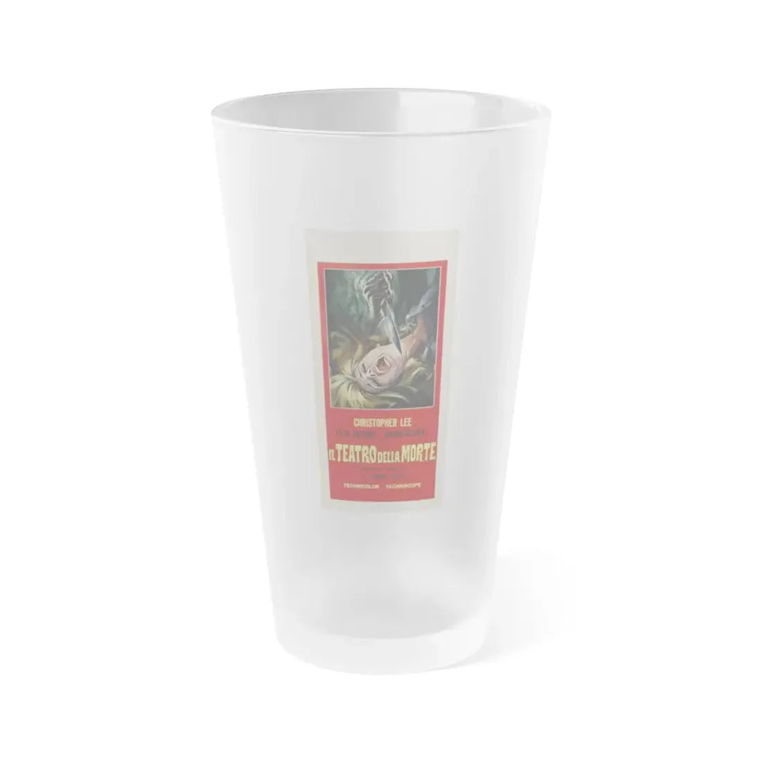 THEATRE OF DEATH 1967 Movie Poster - Frosted Pint Glass 16oz 16oz Frosted - Go Mug Yourself
