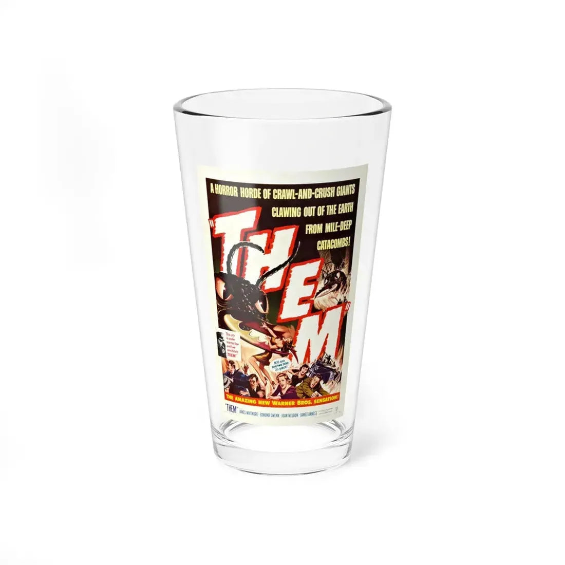 THEM! 1954 Movie Poster - Pint Glass 16oz 16oz - Go Mug Yourself