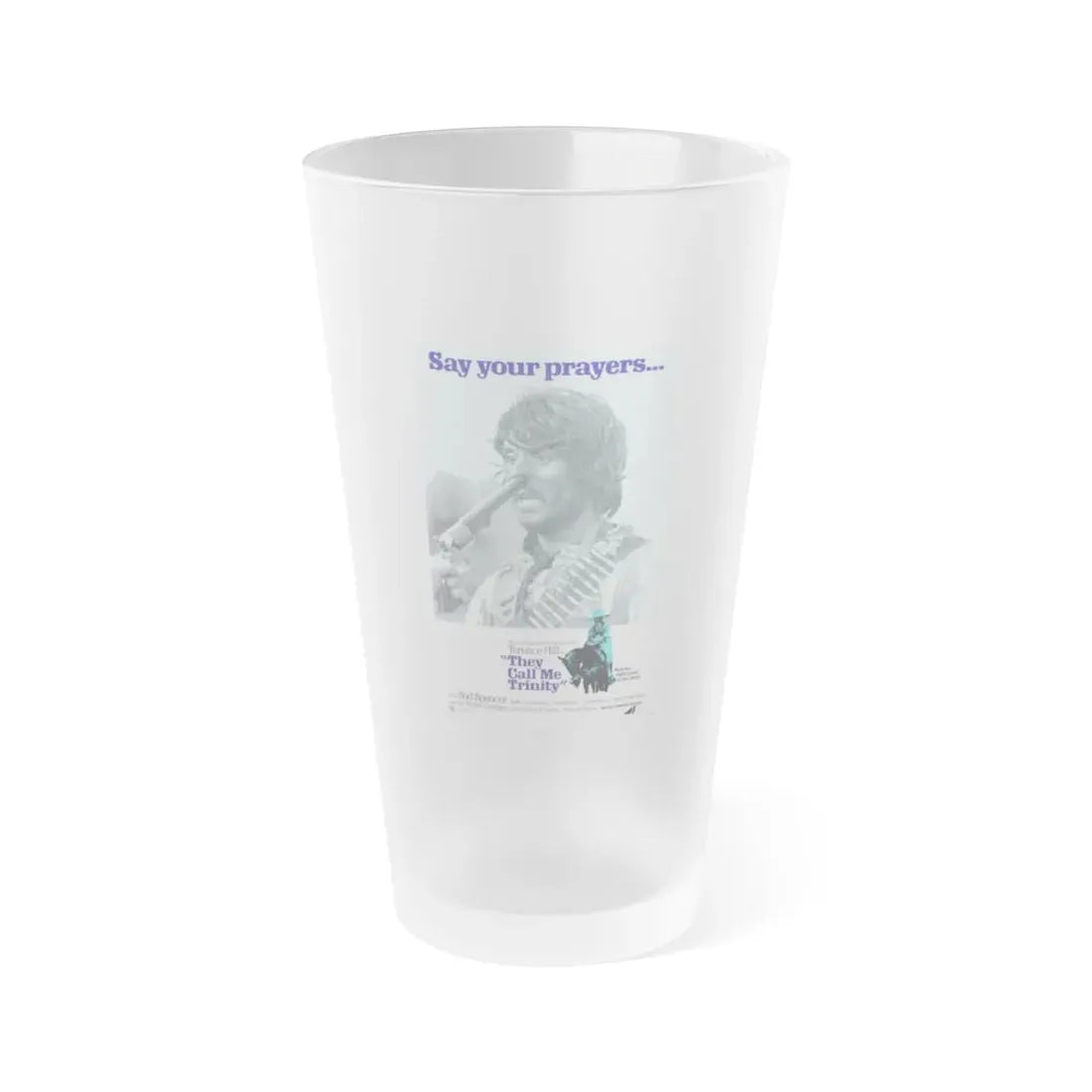 THEY CALL ME TRINITY 1970 Movie Poster - Frosted Pint Glass 16oz 16oz Frosted - Go Mug Yourself