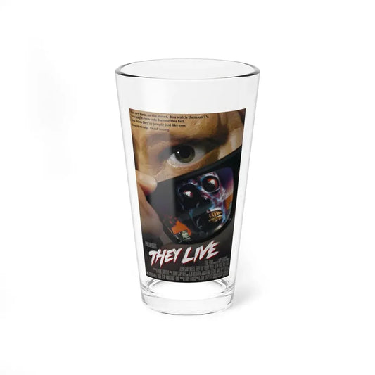 THEY LIVE! 1988 Movie Poster - Pint Glass 16oz 16oz - Go Mug Yourself