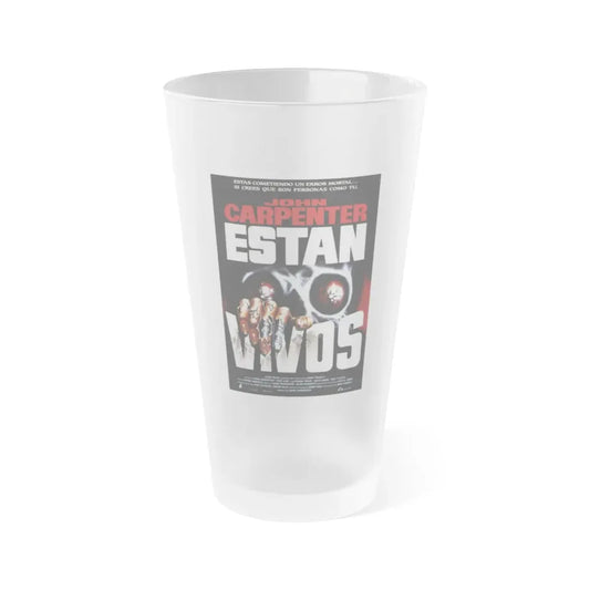 THEY LIVE! (SPAIN) 1988 Movie Poster - Frosted Pint Glass 16oz 16oz Frosted - Go Mug Yourself