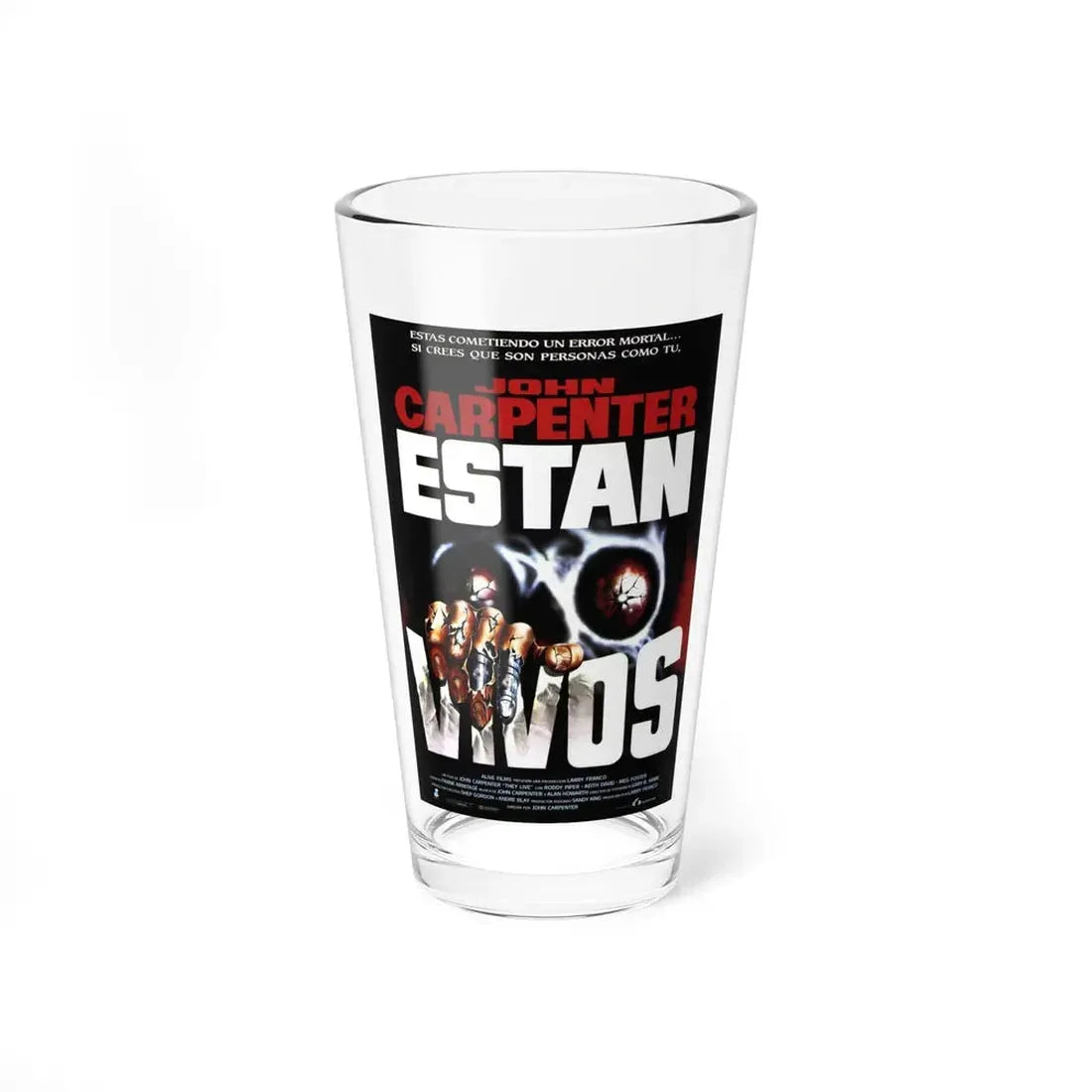 THEY LIVE! (SPAIN) 1988 Movie Poster - Pint Glass 16oz 16oz - Go Mug Yourself