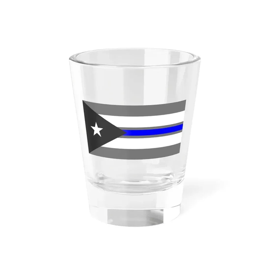 Thin Blue Line Flag Cuba (Cuba) Shot Glass 1.5oz 1.5oz - Go Mug Yourself