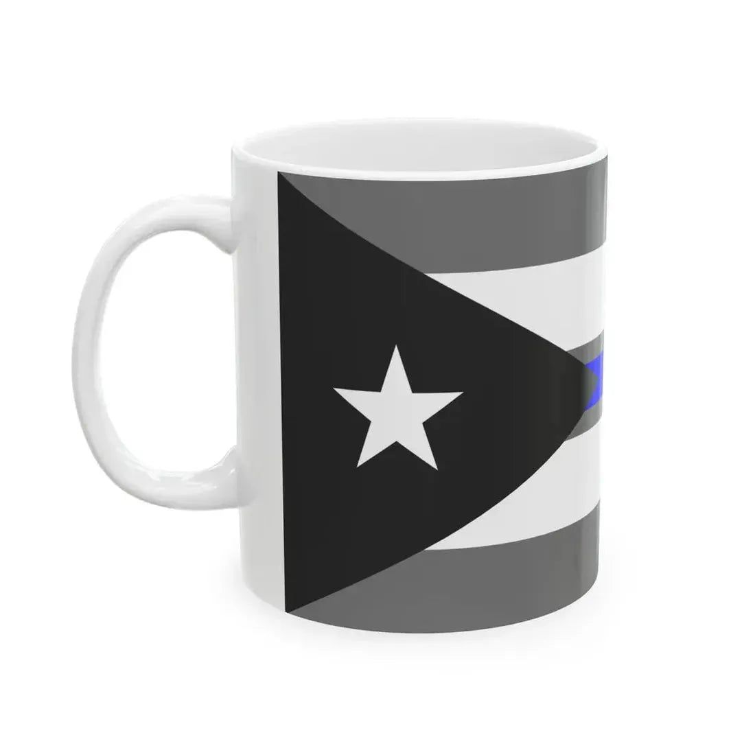 Thin Blue Line Flag Cuba (Cuba) White Coffee Mug - Go Mug Yourself
