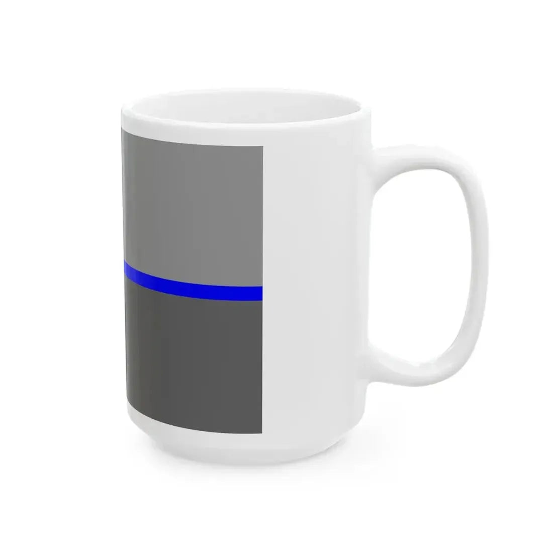 Thin Blue Line Flag Czech Republic (Czech Republic) White Coffee Mug - Go Mug Yourself
