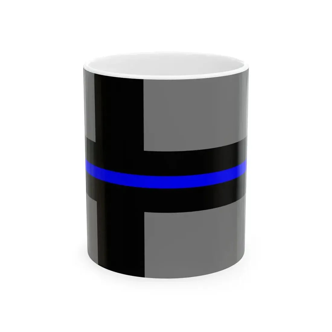 Thin Blue Line Flag Finland (Finland) White Coffee Mug 11oz - Go Mug Yourself