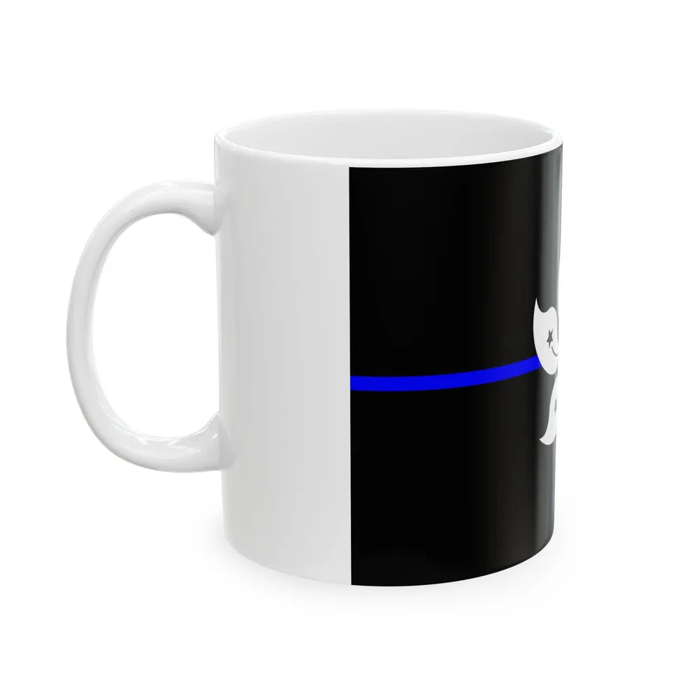 Thin Blue Line Flag Hong Kong (China) White Coffee Mug - Go Mug Yourself