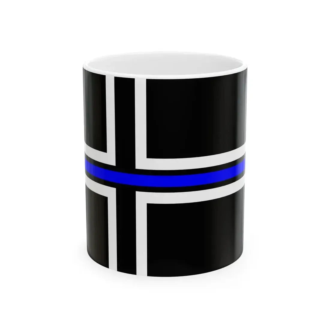 Thin Blue Line Flag Iceland (Iceland) White Coffee Mug 11oz - Go Mug Yourself