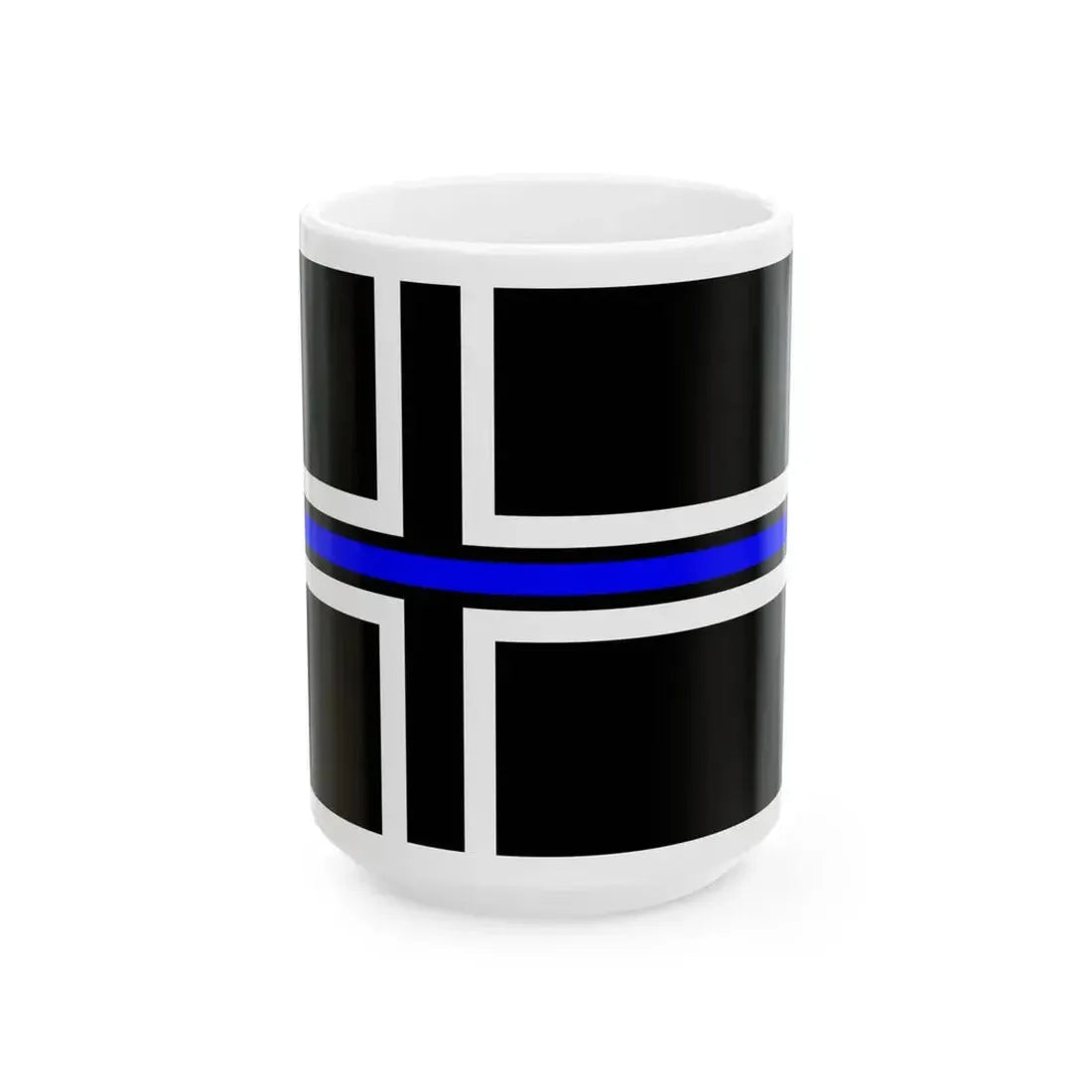 Thin Blue Line Flag Iceland (Iceland) White Coffee Mug 15oz - Go Mug Yourself