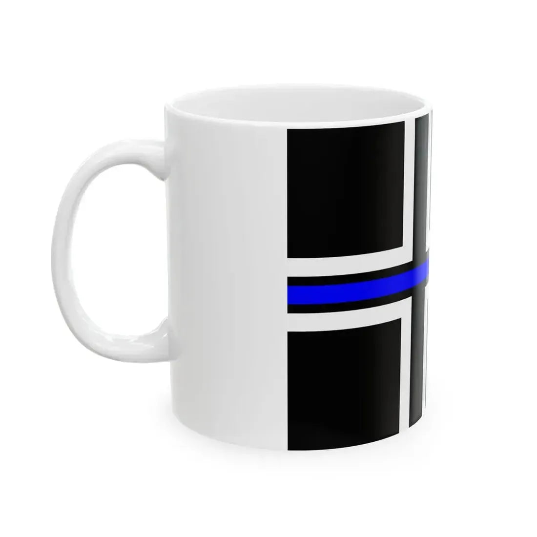 Thin Blue Line Flag Iceland (Iceland) White Coffee Mug - Go Mug Yourself