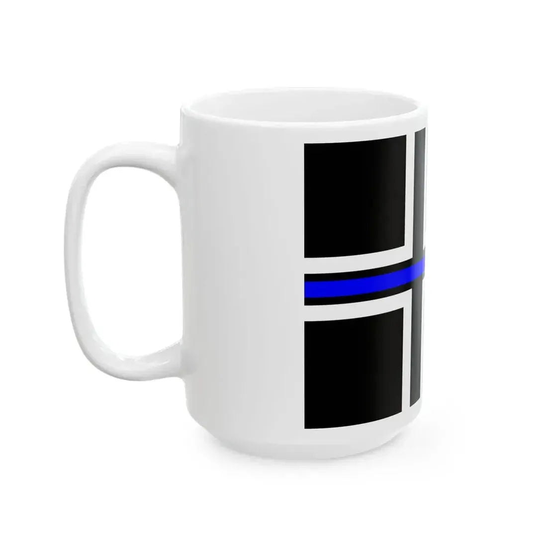 Thin Blue Line Flag Iceland (Iceland) White Coffee Mug - Go Mug Yourself