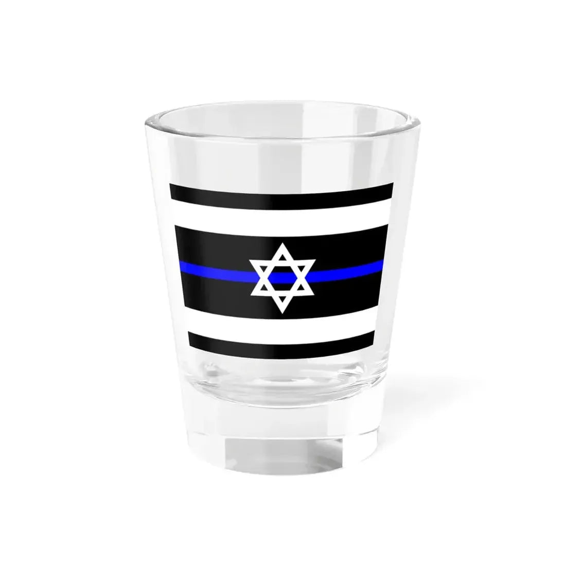 Thin Blue Line Flag Israel (Israel) Shot Glass 1.5oz 1.5oz - Go Mug Yourself