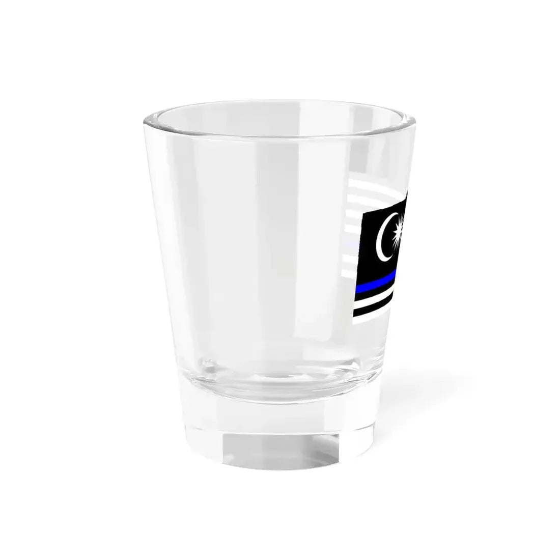 Thin Blue Line Flag Malaysia (Malaysia) Shot Glass 1.5oz - Go Mug Yourself