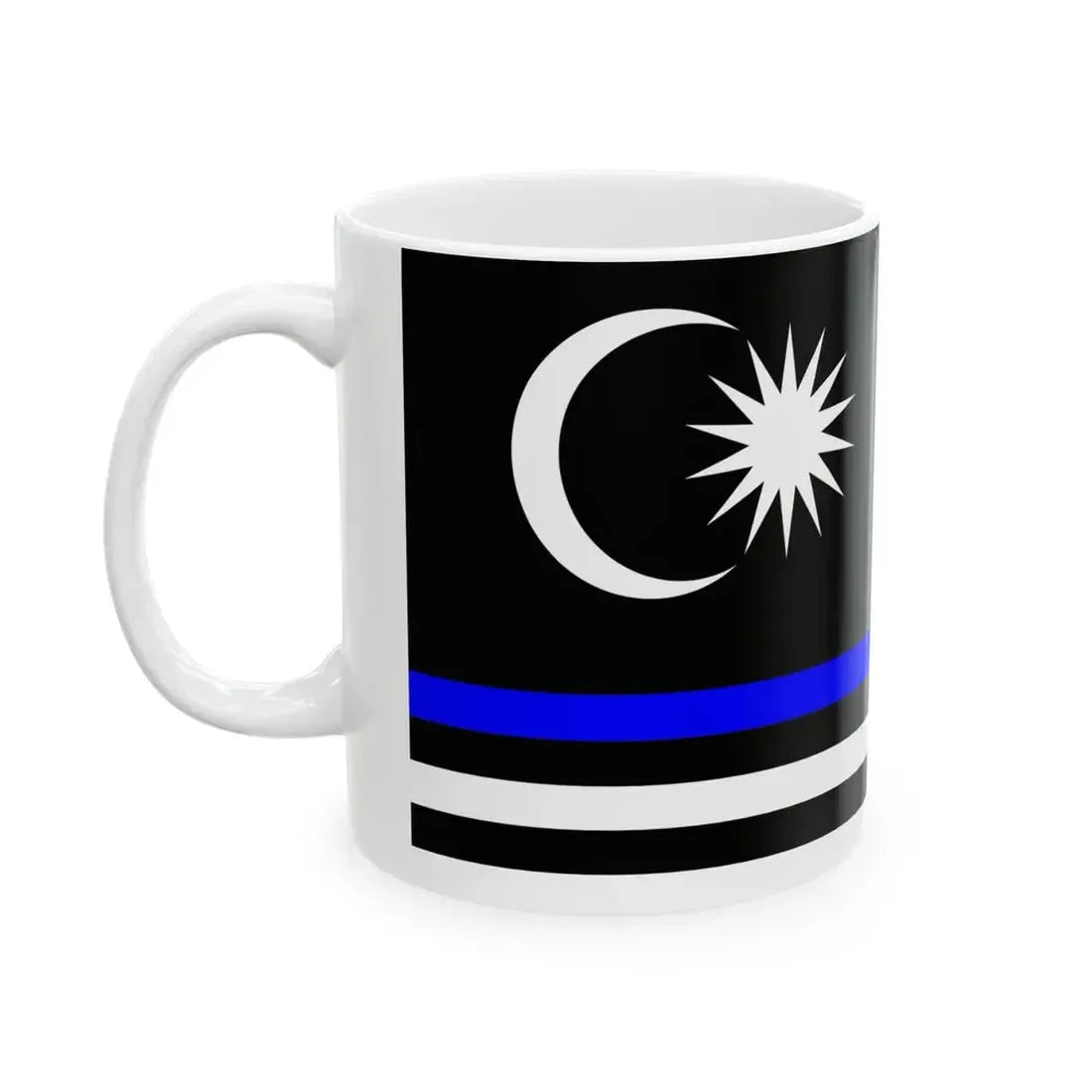 Thin Blue Line Flag Malaysia (Malaysia) White Coffee Mug - Go Mug Yourself
