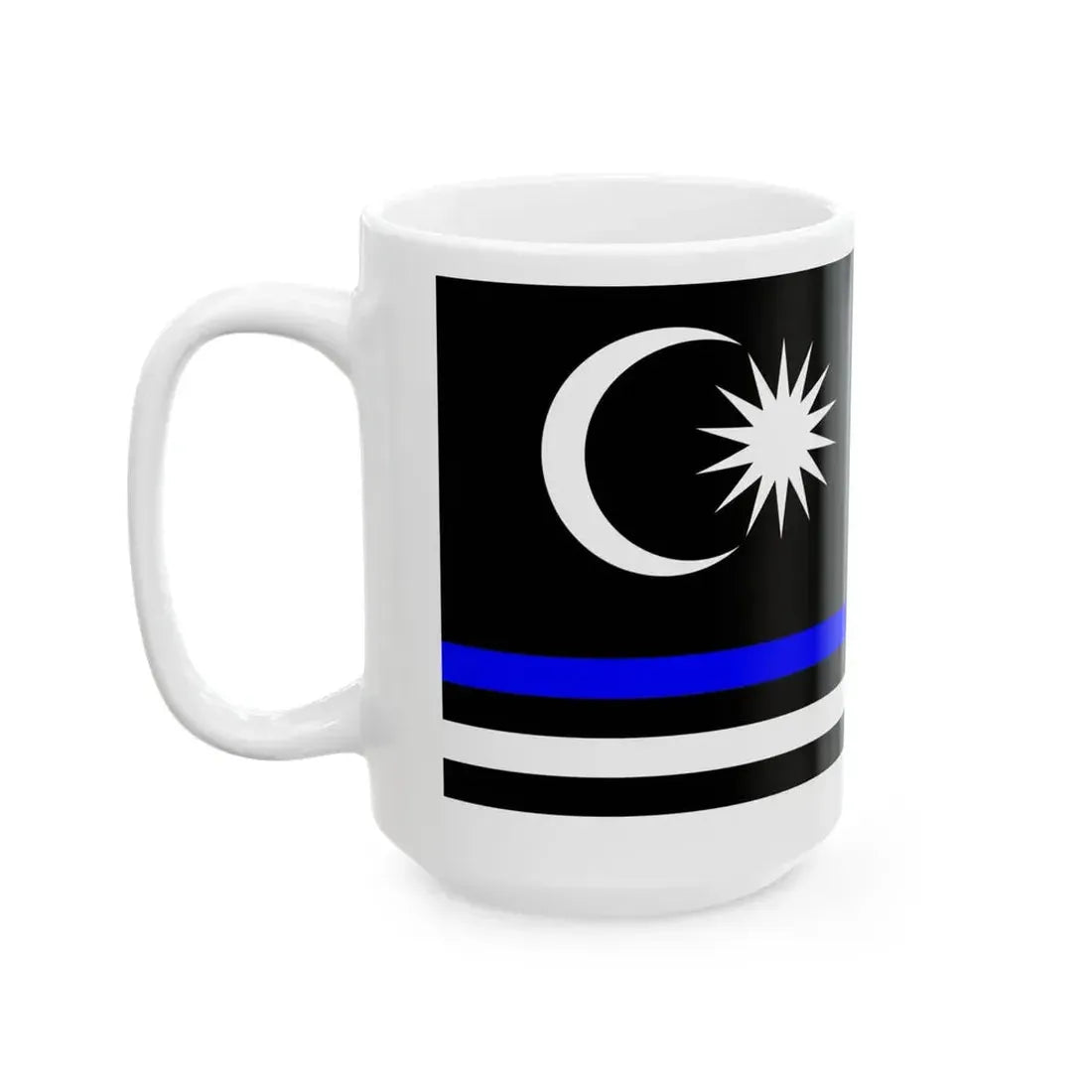 Thin Blue Line Flag Malaysia (Malaysia) White Coffee Mug - Go Mug Yourself