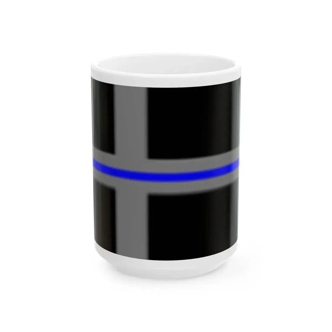 Thin Blue Line Flag Sweden (Sweden) White Coffee Mug 15oz - Go Mug Yourself