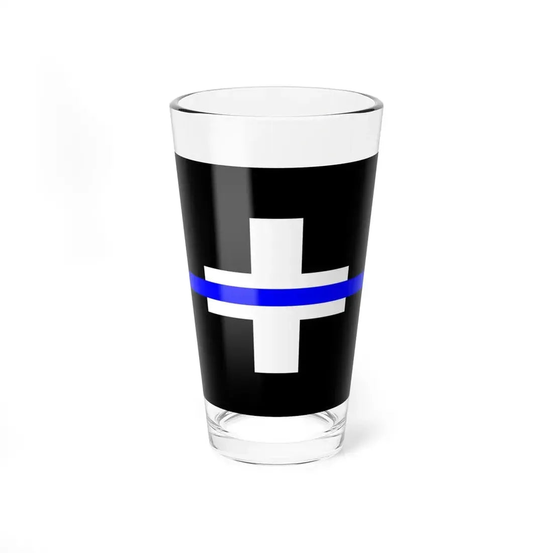 Thin Blue Line Flag Switzerland (Switzerland) Pint Glass 16oz 16oz - Go Mug Yourself