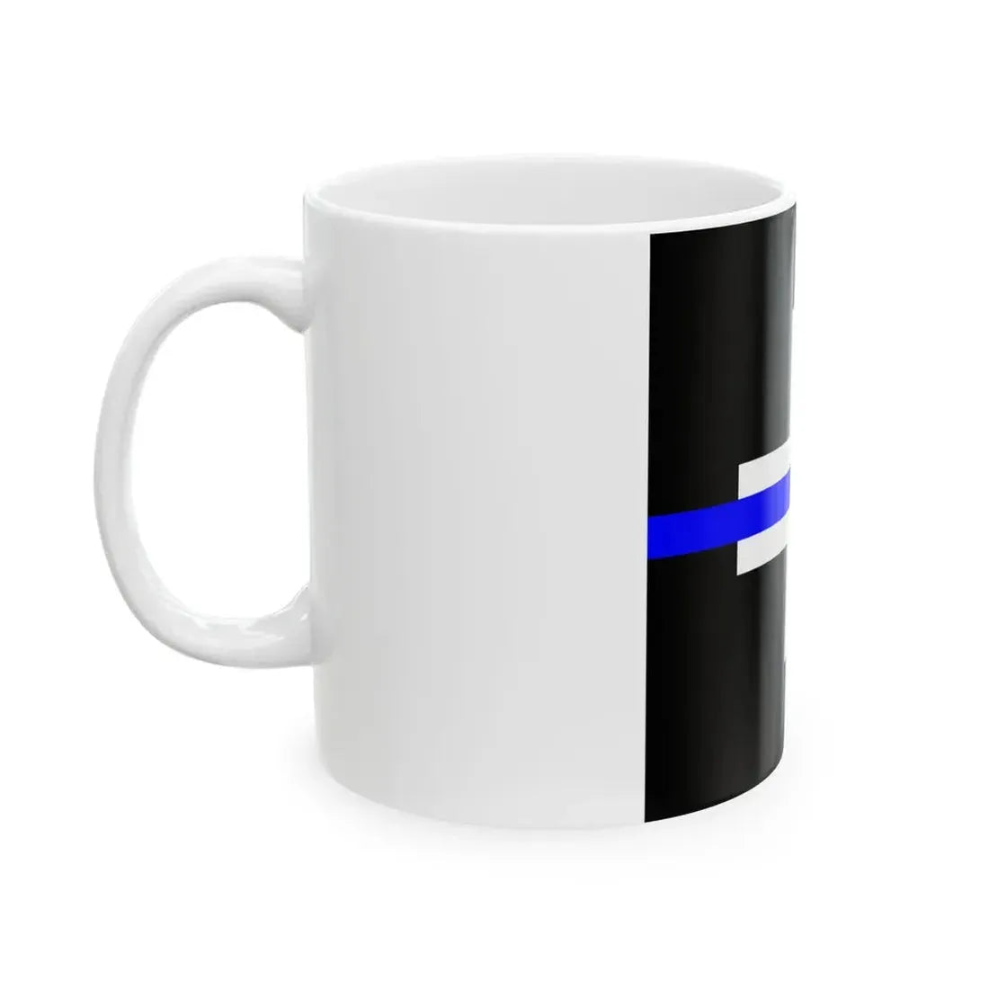 Thin Blue Line Flag Switzerland (Switzerland) White Coffee Mug - Go Mug Yourself