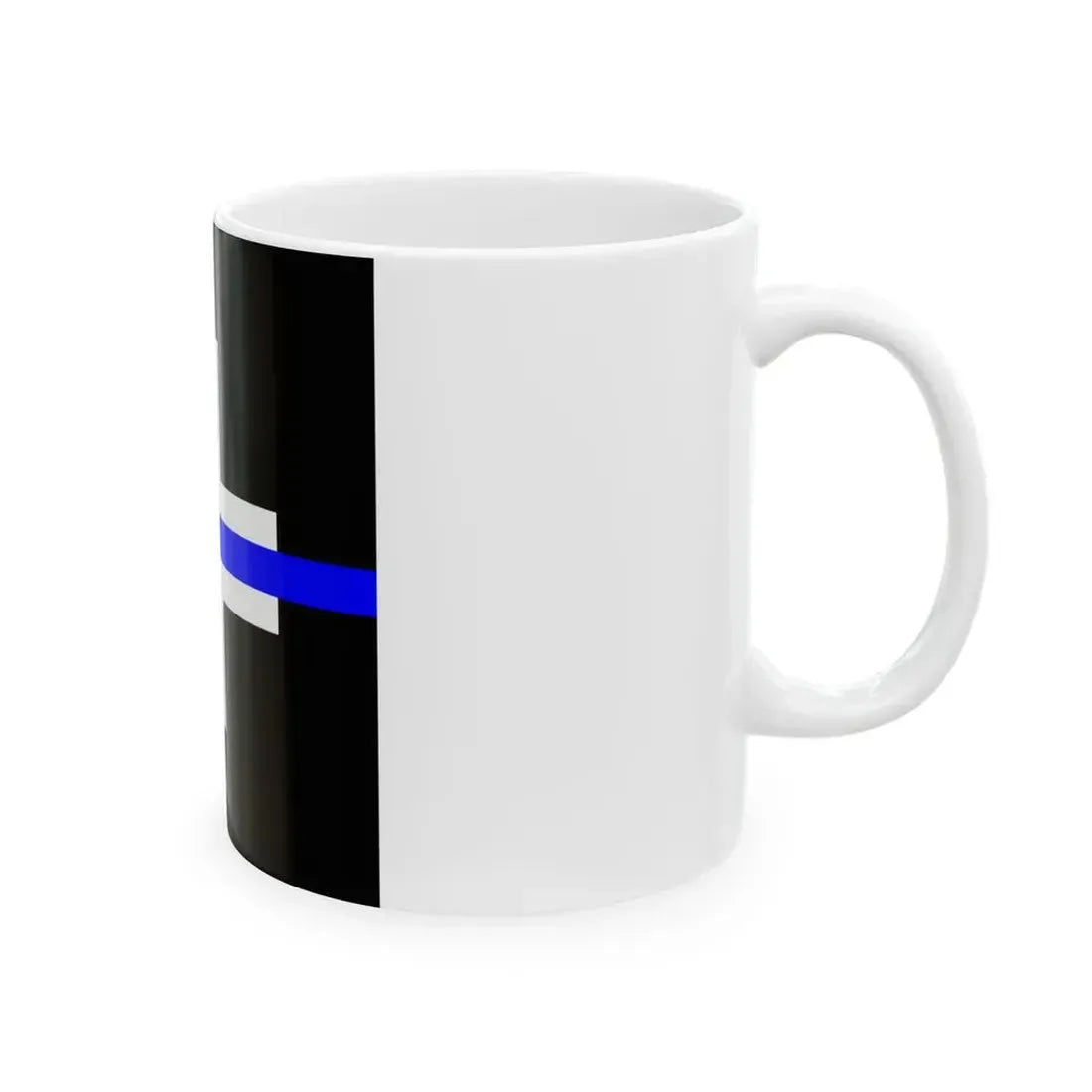 Thin Blue Line Flag Switzerland (Switzerland) White Coffee Mug - Go Mug Yourself
