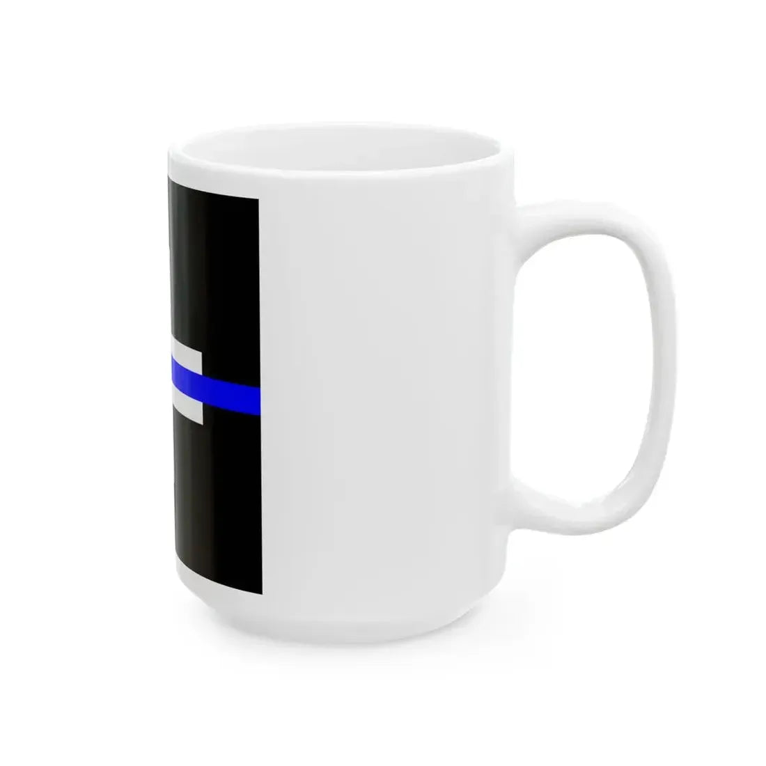 Thin Blue Line Flag Switzerland (Switzerland) White Coffee Mug - Go Mug Yourself