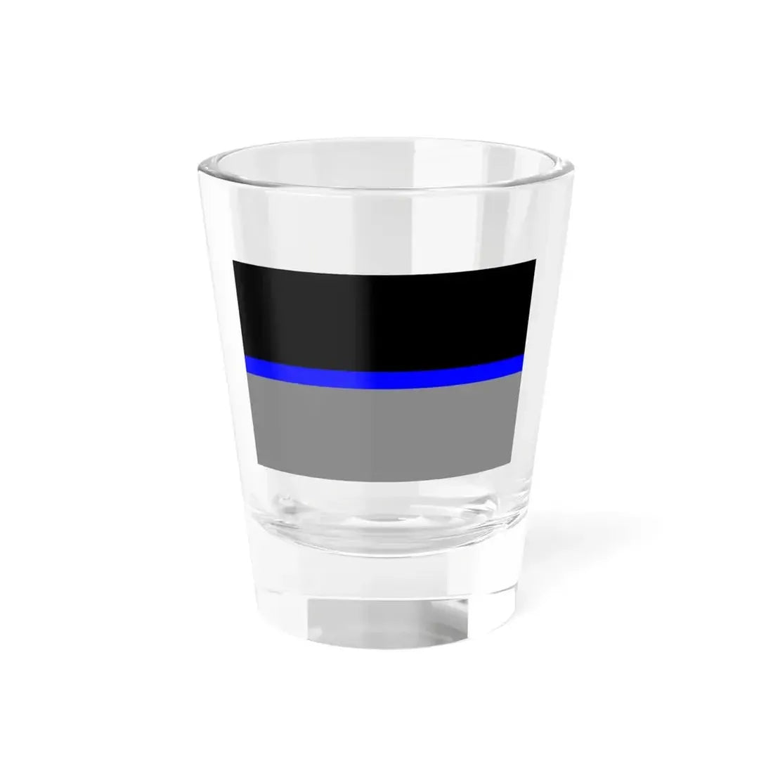 Thin Blue Line Flag Ukraine (Ukraine) Shot Glass 1.5oz 1.5oz - Go Mug Yourself