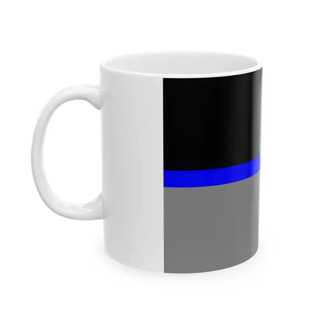 Thin Blue Line Flag Ukraine (Ukraine) White Coffee Mug - Go Mug Yourself