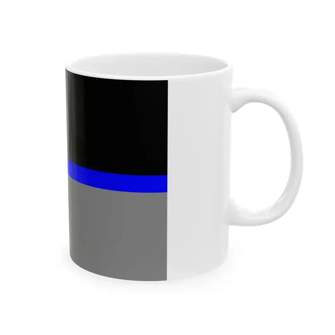 Thin Blue Line Flag Ukraine (Ukraine) White Coffee Mug - Go Mug Yourself