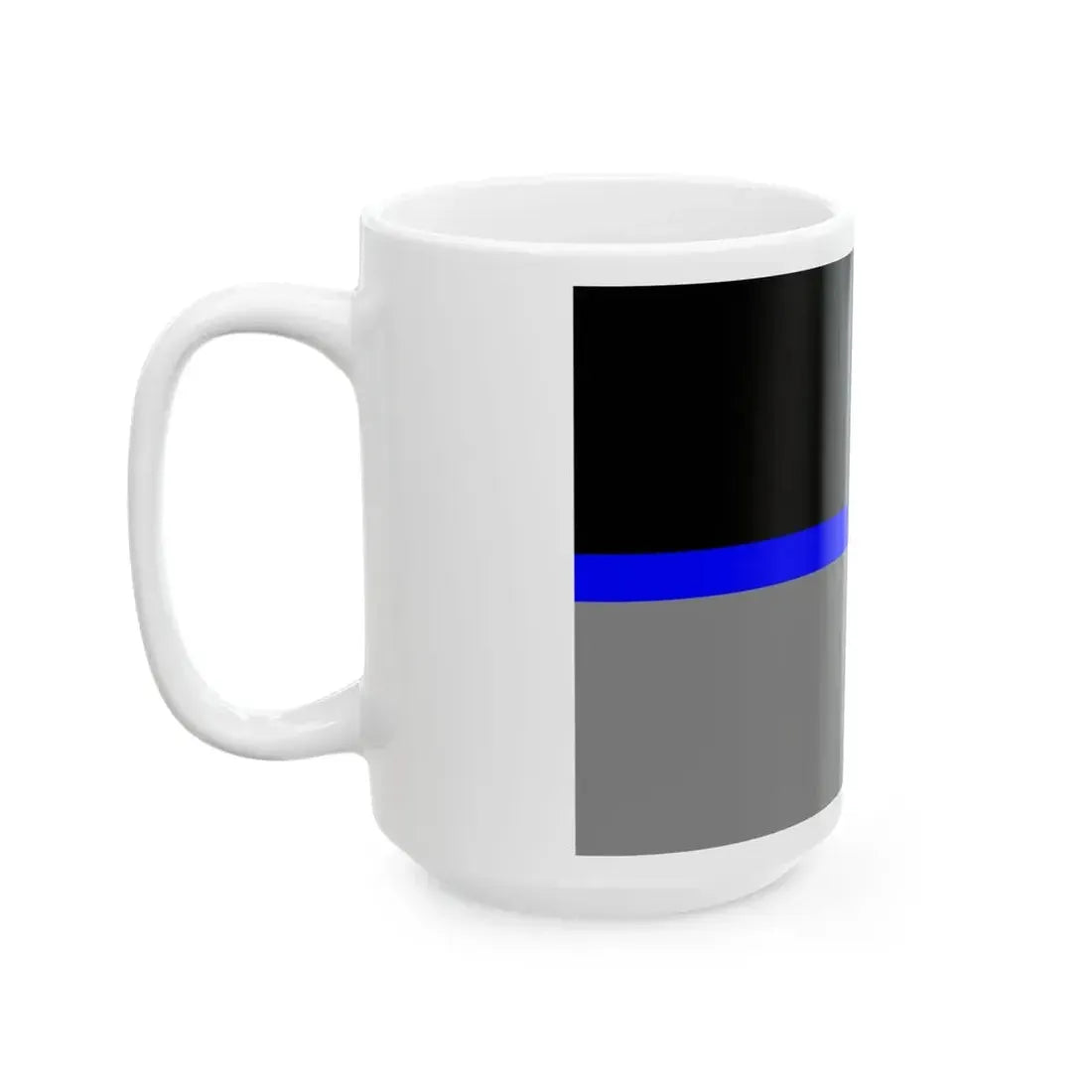 Thin Blue Line Flag Ukraine (Ukraine) White Coffee Mug - Go Mug Yourself