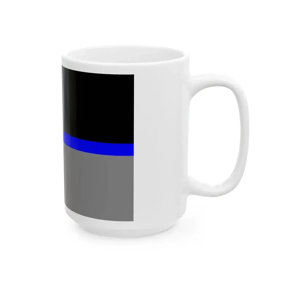 Thin Blue Line Flag Ukraine (Ukraine) White Coffee Mug - Go Mug Yourself